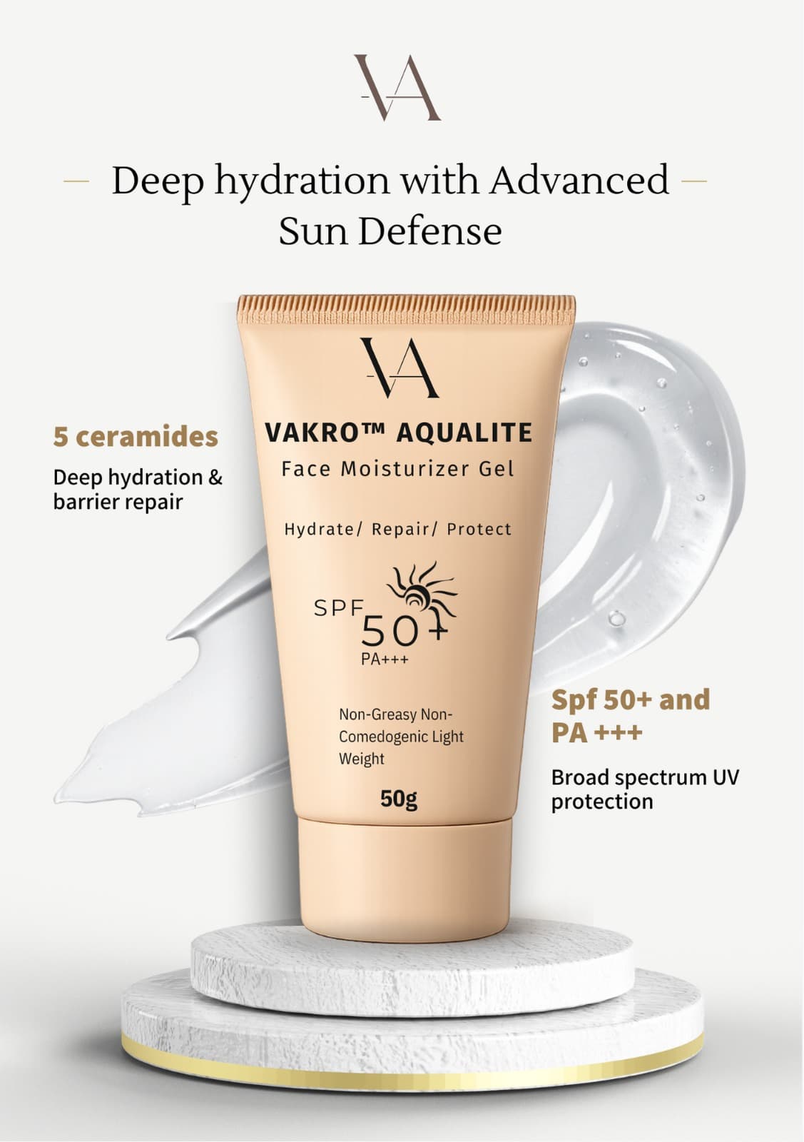 Vakro-aqua lite moisturiser face gel